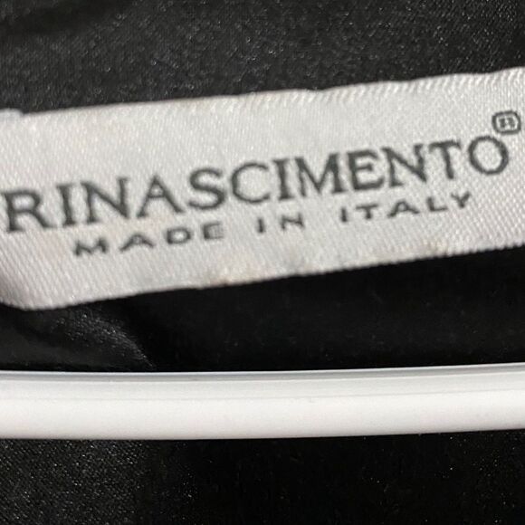 RINASCIMENTO A-LINE BLACK & WHITE PROM COCKTAIL DRESS W/ EMBROIDERED DETAIL Sz-S - Picture 5 of 7